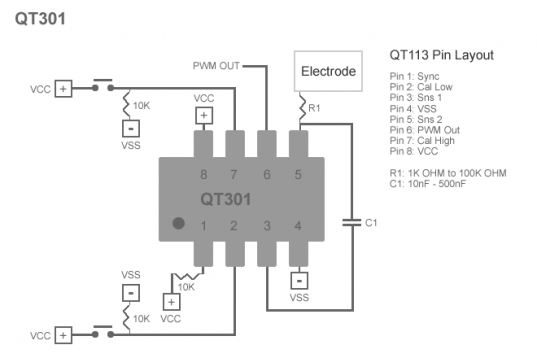 QT301 Pin Layout