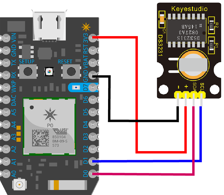 Particle: DS3231 Clock Module